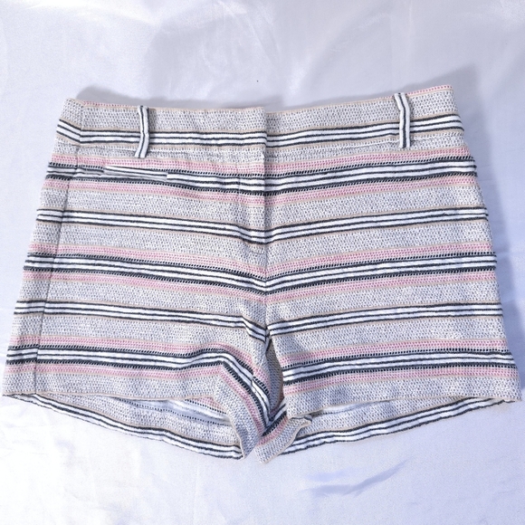 Loft Striped Cotton/Linen Blend Women's Shorts Size 6 - Picture 1 of 10